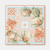 Aimant dessin de foulard floral (Devant)