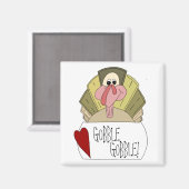 Aimant Dessin de Gobble Gobble Turquie (Recto/Verso)