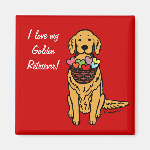 Aimant Dessin de Golden Retriever
