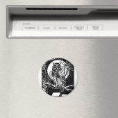 Aimant Dessin de hibou (In Situ (Lave-vaisselle))