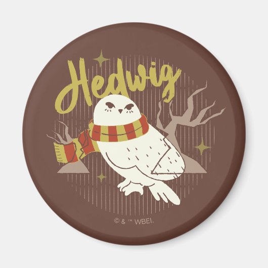Aimant Dessin de la forêt fantaisiste d'Hedwig (Devant)