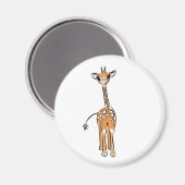 Aimant Dessin de la girafe de la mignonne (Recto/Verso)
