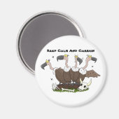 Aimant Dessin de l'humour vautours drôle (Recto/Verso)