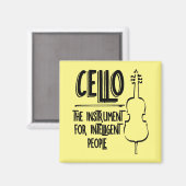 Aimant Dessin de ligne Cellist intelligent (Recto/Verso)