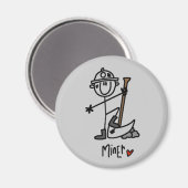 Aimant Dessin de mineur bâtonnet (Recto/Verso)