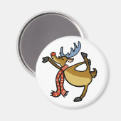 Aimant Dessin de Moose Dancing | choisir la couleur arriè (Recto/Verso)