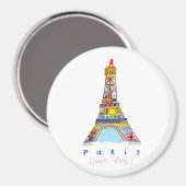 Aimant Dessin de Paris en bulle (Recto/Verso)
