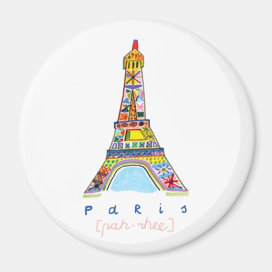 Aimant Dessin de Paris en bulle (Devant)