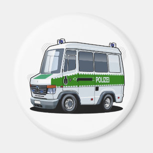 Aimant Dessin de police Van