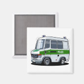 Aimant Dessin de police Van (Recto/Verso)