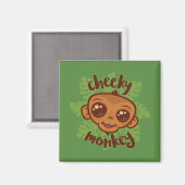 Aimant Dessin de primate de singe mignon (Recto/Verso)