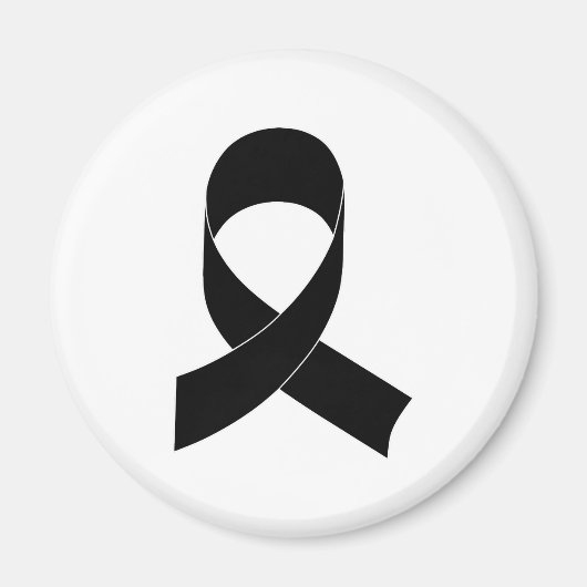 Aimant Dessin de ruban noir (Devant)