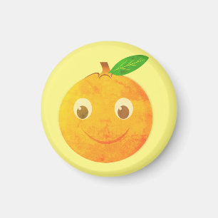 Aimant Dessin de style vintage d'orange de dessin animé m