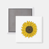 Aimant Dessin de tournesol (Recto/Verso)