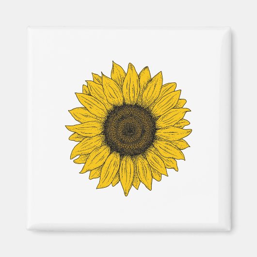 Aimant Dessin de tournesol (Devant)