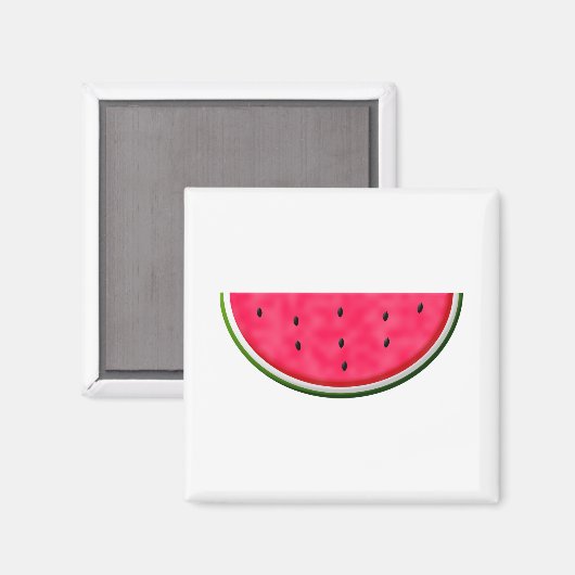 Aimant Dessin de tranche de pastèque douce (Recto/Verso)
