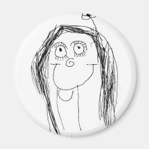 Aimant Dessin de votre enfant - Cadeau pour la fête des m