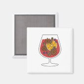 Aimant Dessin de xmas de vin roux (Recto/Verso)