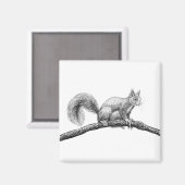 Aimant Dessin d'écureuil (Recto/Verso)