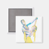 Aimant Dessin des danseurs de salle de bal à Valse (Recto/Verso)