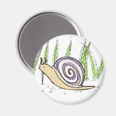 Aimant Dessin d'escargot mignon tiré à la main (Recto/Verso)