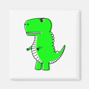 Aimant Dessin Dinosaure Vert