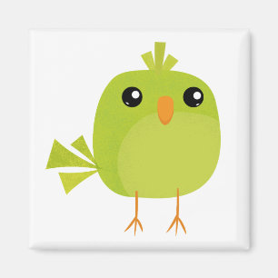 Aimant Dessin d'oiseau vert