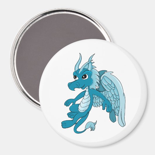 Aimant Dessin du Dragon Bleu (Recto/Verso)