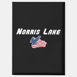 Aimant Dessin du drapeau de l'aigle américain du lac Norr