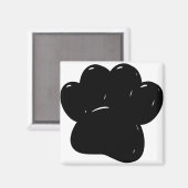 Aimant Dessin Empreinte de patte de chien brillant (Recto/Verso)