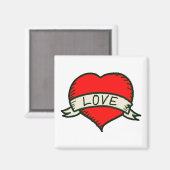 Aimant Dessin en forme de coeur (Recto/Verso)