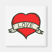 Aimant Dessin en forme de coeur (Devant)