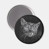 Aimant Dessin face de chat (Recto/Verso)