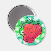 Aimant Dessin fraise (Recto/Verso)