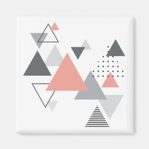 Aimant Dessin géométrique scandinave abstrait