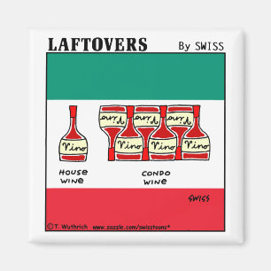 Aimant Dessin humoristique sur le vin Bouteilles italienn