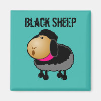 Dessin mignon en mouton noir