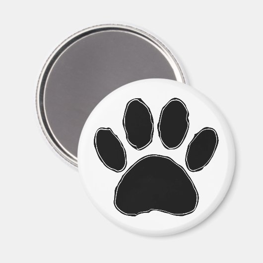 Aimant Dessin Paw Chien En Noir (Recto/Verso)