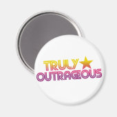 Aimant Dessin rétro des années 80 Vraiment scandaleux (Recto/Verso)