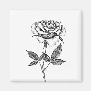 Aimant dessin rose