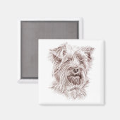Aimant Dessin Yorkshire Terrier (Recto/Verso)