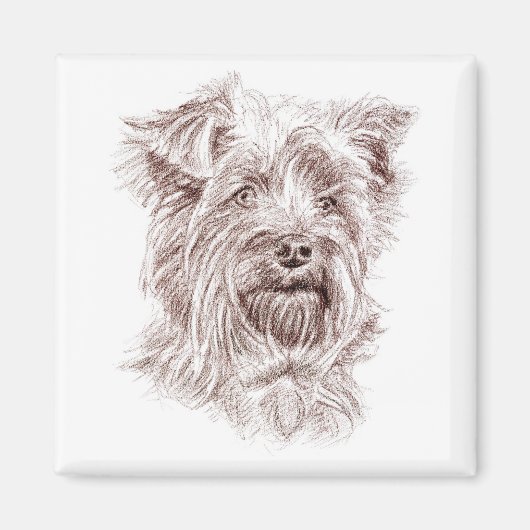 Aimant Dessin Yorkshire Terrier (Devant)