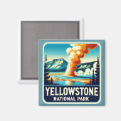 Aimant Dessous de verre en pierre du parc national Yellow (Recto/Verso)