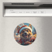 Aimant Dessous de verre roulette de chien Malinois belge  (In Situ (Lave-vaisselle))