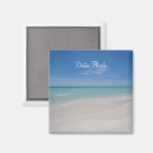 Aimant Destin Floride Beach Square (Recto/Verso)