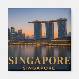 Aimant Destination de voyage de luxe à Singapour avec une