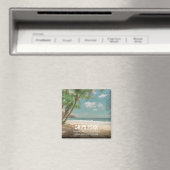 Aimant Destination Wedding Tropical Beach Save the Date  (In Situ (Lave-vaisselle))