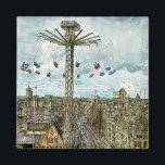 Aimant Destinations | Watercolor European Swing Ride<br><div class="desc">Offrez-vous des vues sur le ciel et profitez de la vue d'ensemble de cette oeuvre extraordinaire. Melissa Wang nous a encore une fois éblouis avec son design d'encre aquarelle. Avec l'infrastructure moderne art déco, vous pouvez être n'importe où dans le monde. La scène se déroule dans une rue animée, pleine...</div>
