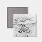 Aimant Détail de la conception d'une machine volante, c.1 (Recto/Verso)