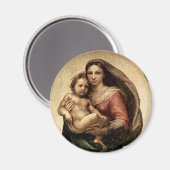 Aimant Détail de la "Vierge Sixtine" de Raphael (vers 151 (Recto/Verso)